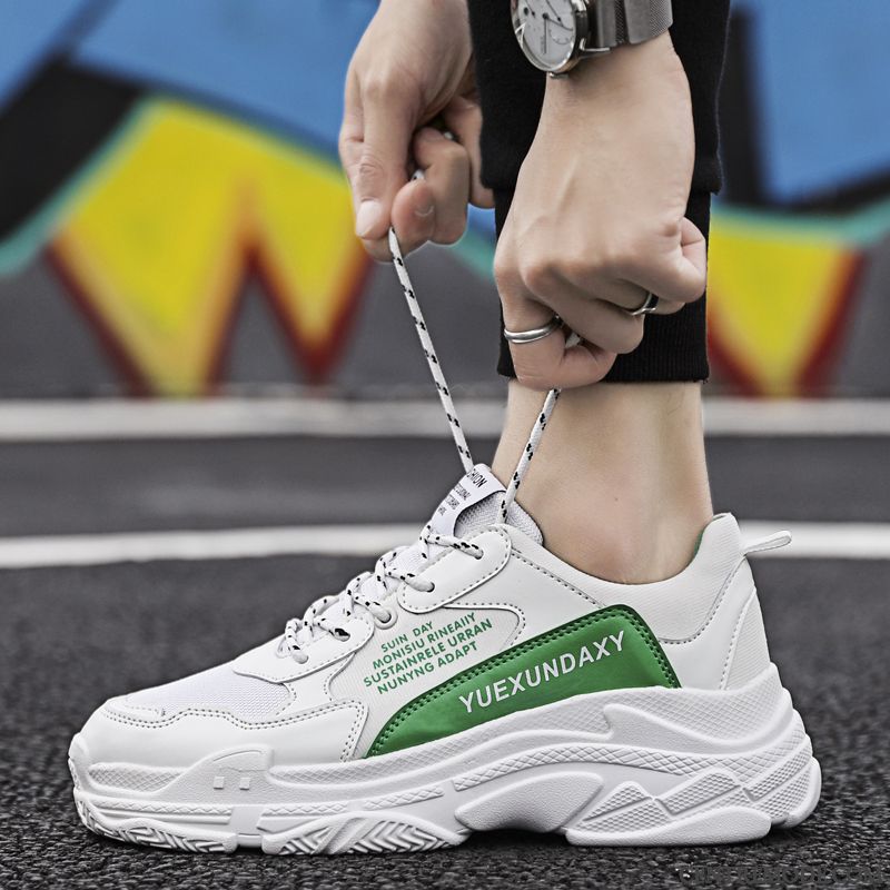 Chaussures De Running Homme Été Tendance Sport Respirant L'automne Tous Les Assortis Blanc