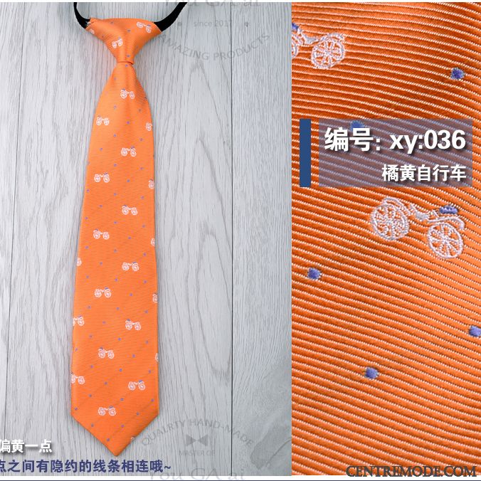 Cravate Homme Accessoires Chemise Petit Modèle Court Paragraphe Dessin Animé