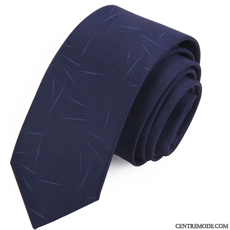 Cravate Homme Britanique Entreprise Carrière 7cm Marier Étudiant Bleu
