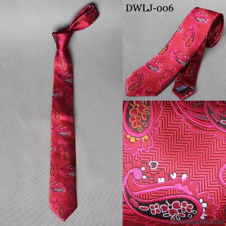 Cravate Homme Cerf Créatif Fleur Mode Accessoires Papillon Rouge