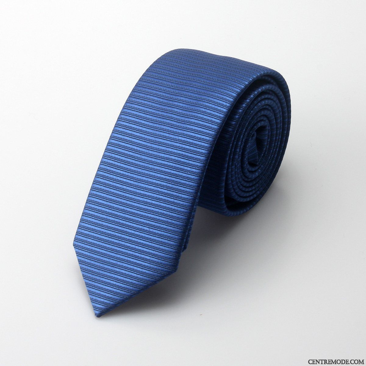 Cravate Homme Étroit 5cm Le Nouveau Boite Cadeau Petit Pure Bleu Noir