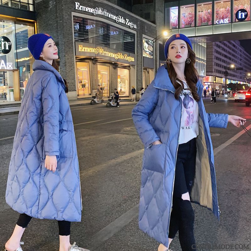 Doudoune Femme Mode Tempérament Confortable Hiver Personnalité Élégant Bleu
