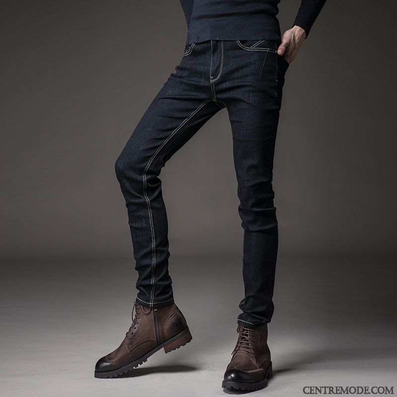 Jean Tendance Homme, Jean Noir Huilé Homme Pérou Gris Ardoise