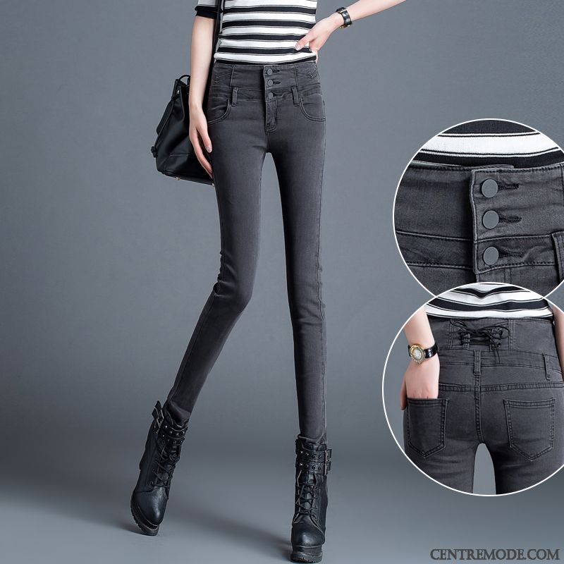 Jeans Classique Pour Femme Violet Chameau, Pantalon Droit Taille Haute