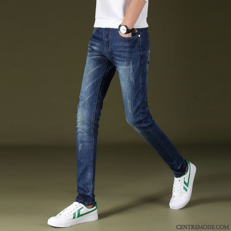Jeans Pas Cher Homme Blanc Rose Saumon, Jeans Luxe Homme