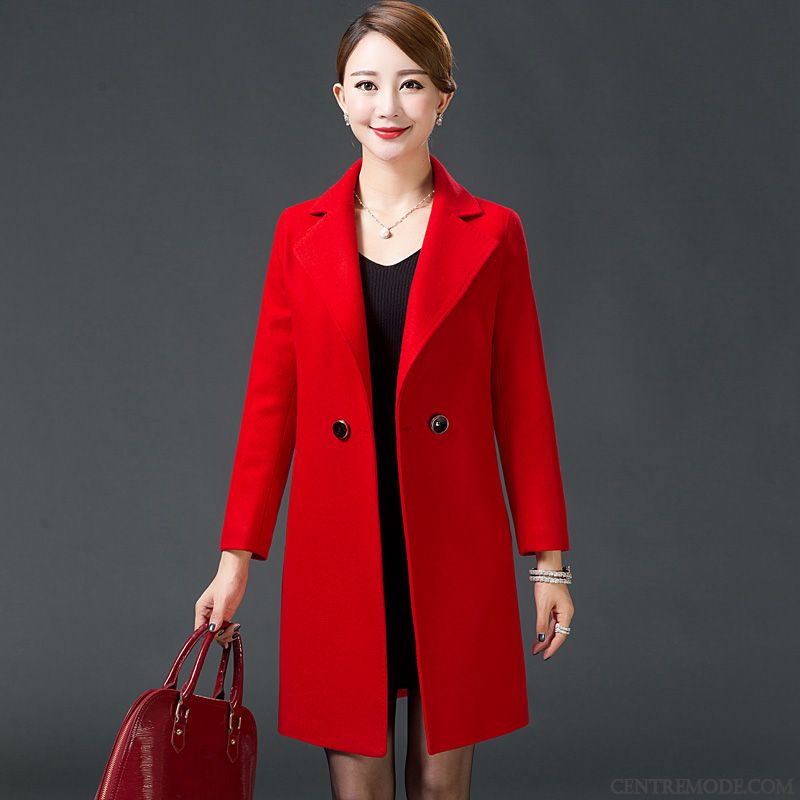 Manteaux Femme Longue Grande Taille Légère Coupe Vent L'automne Printemps Rouge