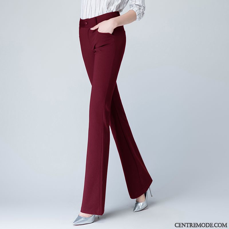 Pantalon Blanc Femme Taille Haute, Pantalon Femme Velours Chocolat Violet