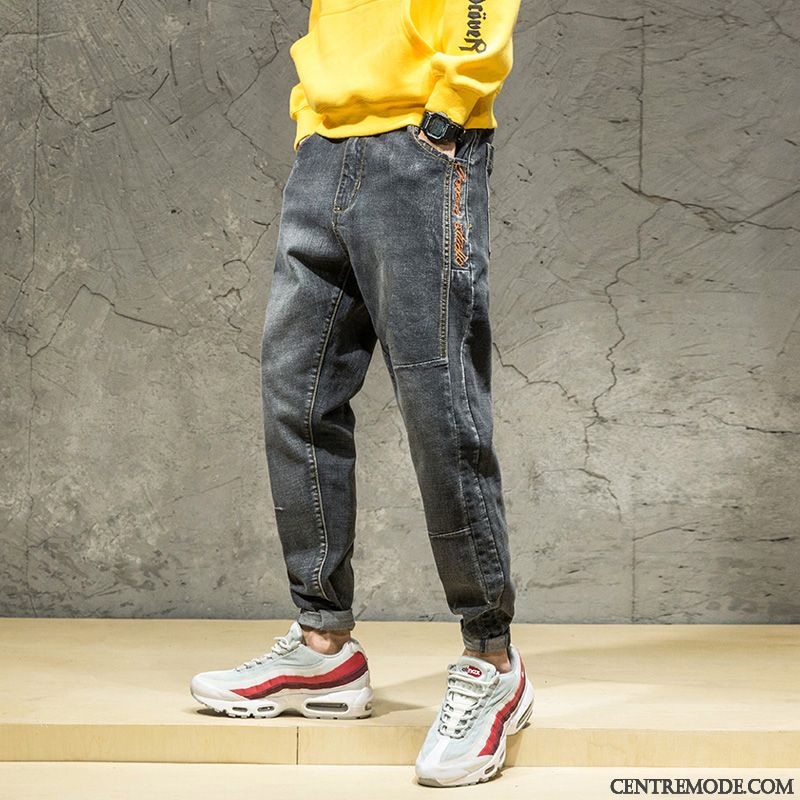 Pantalon Noir Skinny Homme Jaune Jaune, Jeans Slim Homme Fashion Soldes