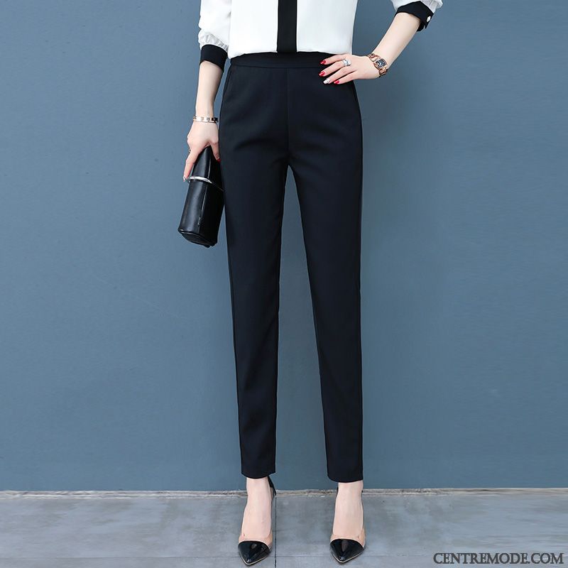 Pantalons Femme Mode Mince Slim Printemps Harlan Professionnel Bleu Noir