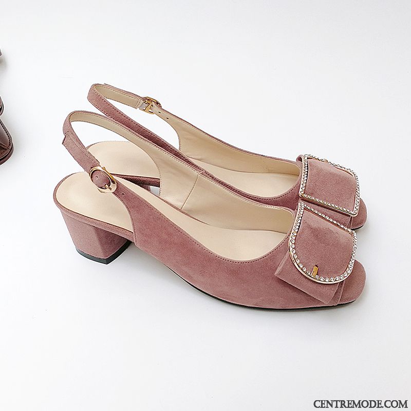 Sandales Femme Imitation Strass Chaussures De Mariage Cuir Véritable Printemps Peep-orteil Escarpins Noir Clair