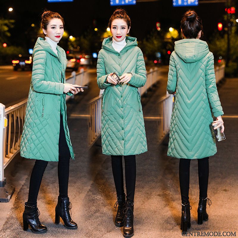 Veste En Coton Femme Matelassée Manteau Anti-saison Vêtements Matelassé Style Chaud Vêtements D'hiver Vert