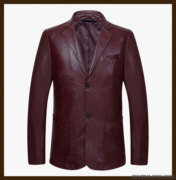 Blouson Jean Homme Blanc Bordeaux, Soldes Blouson Cuir Homme