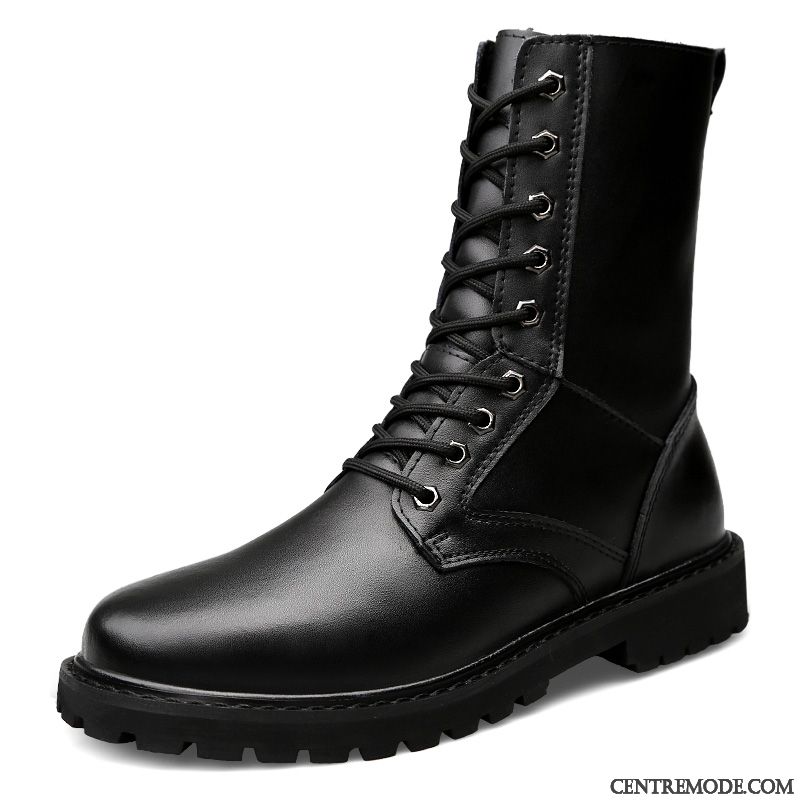 Chaussure Cuir Noir Homme, Bottes Homme Blanche Cyan Or