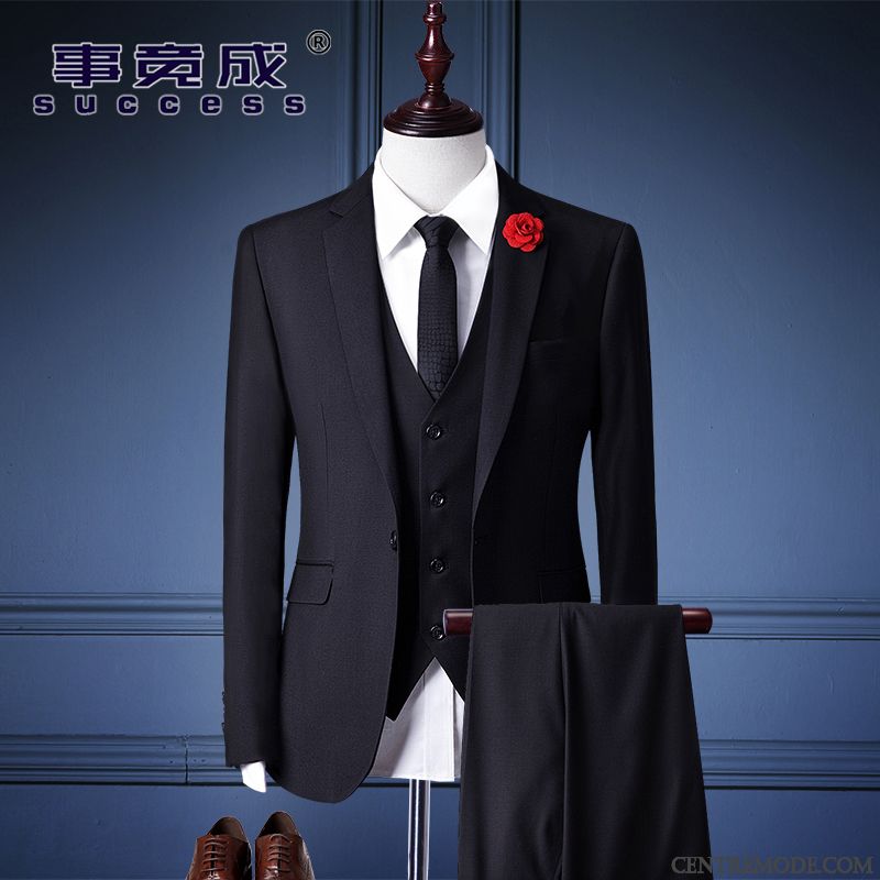 Costume Homme Bleu Clair Soldes, Costume Mariage Homme Bleu Rose Choquant