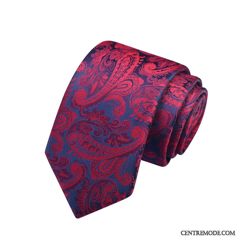 Cravate Homme Vêtements De Cérémonie Brodé Banquet Entreprise Le Marié Marier Bordeaux Rouge Violet