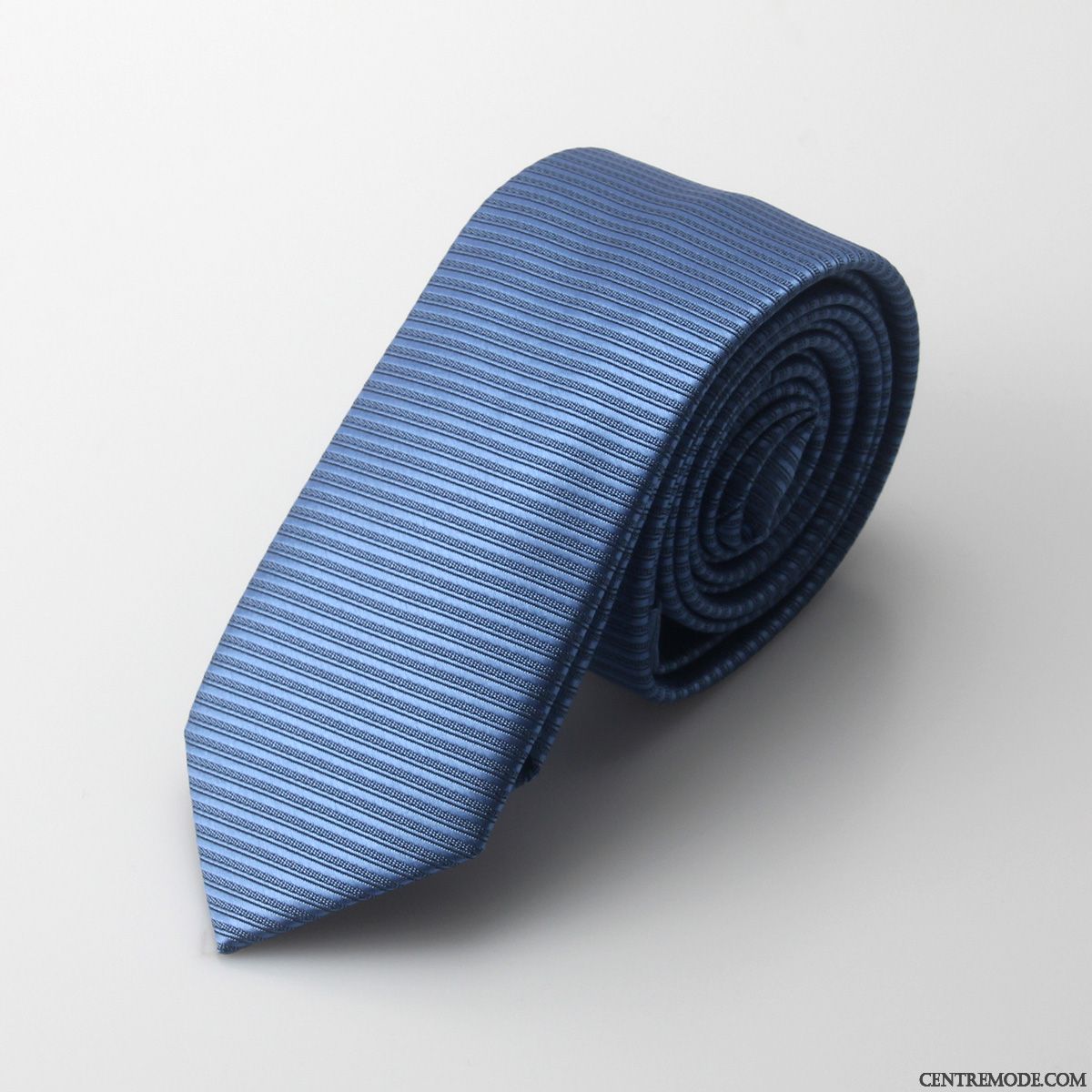 Cravate Homme Étroit 5cm Le Nouveau Boite Cadeau Petit Pure Bleu Noir