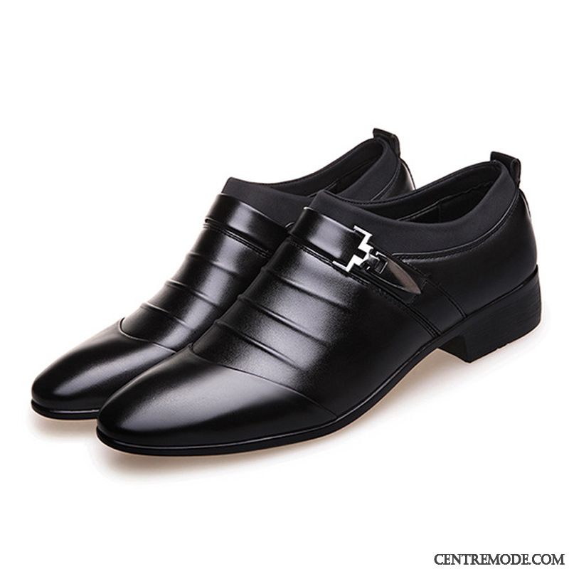 Derbies Homme Costume Formel Pointe Pointue Grande Taille Chaussures En Cuir De Boîtier Chaussures De Mariage Blanc Noir
