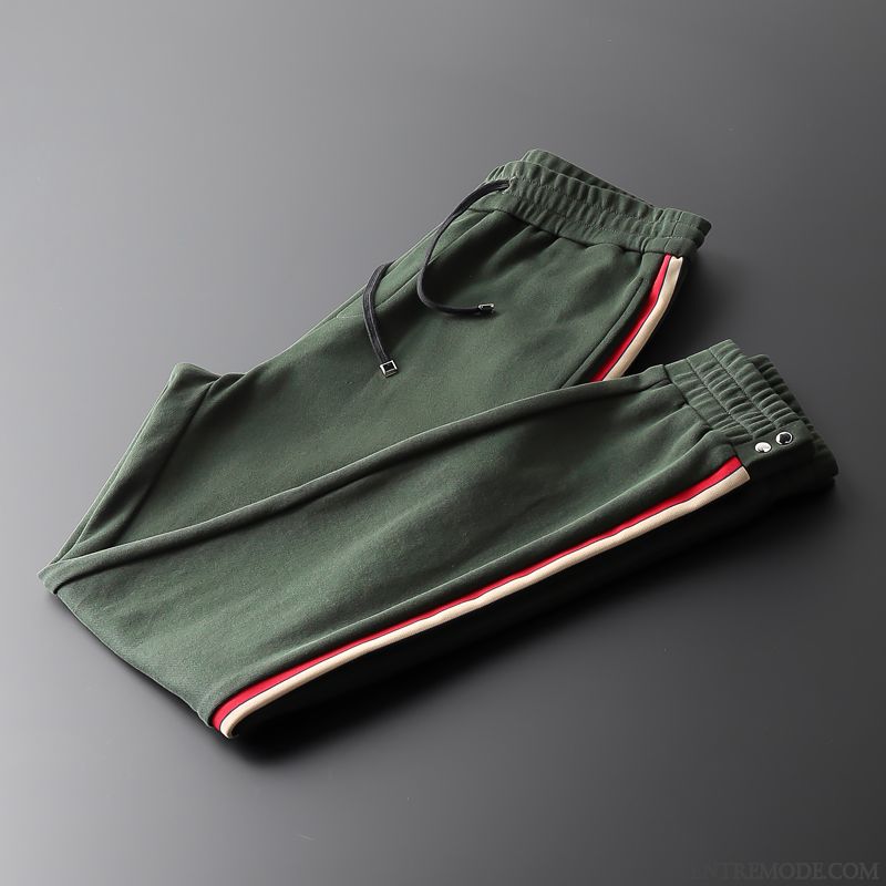 Pantalons Homme Baggy Sous-vêtements Les Pantalons De Survêtement À La Mode Décontractée L'automne Vert