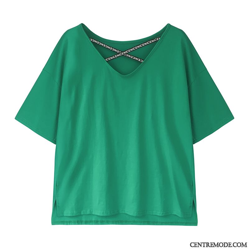 T-shirts Femme Tendance Baggy Grande Taille Ultra Lettre Une Veste Rouge Vert