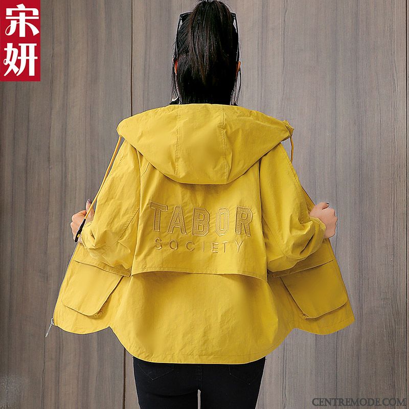 Vestes Femme Court Manteau tudiant D contract e Printemps Capuche