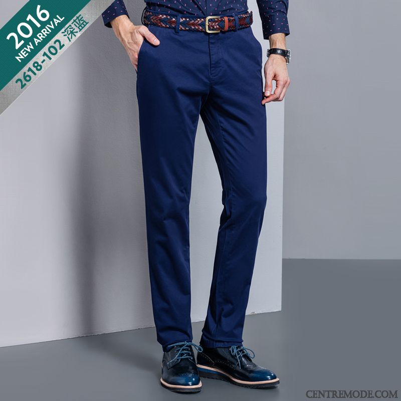 Vetement Homme Fashion, Pantalon Homme Taille Extensible Or Bleu Aigue-marine