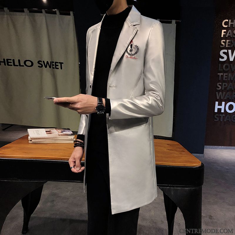 Acheter Veste Cuir Homme, Veste Homme En Cuir Pas Cher Noir Sarcelle