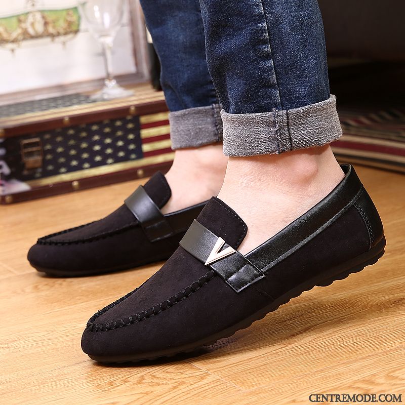 Ballerine Mocassin Homme, Mocassin A Talon Pas Cher Écarlate Or