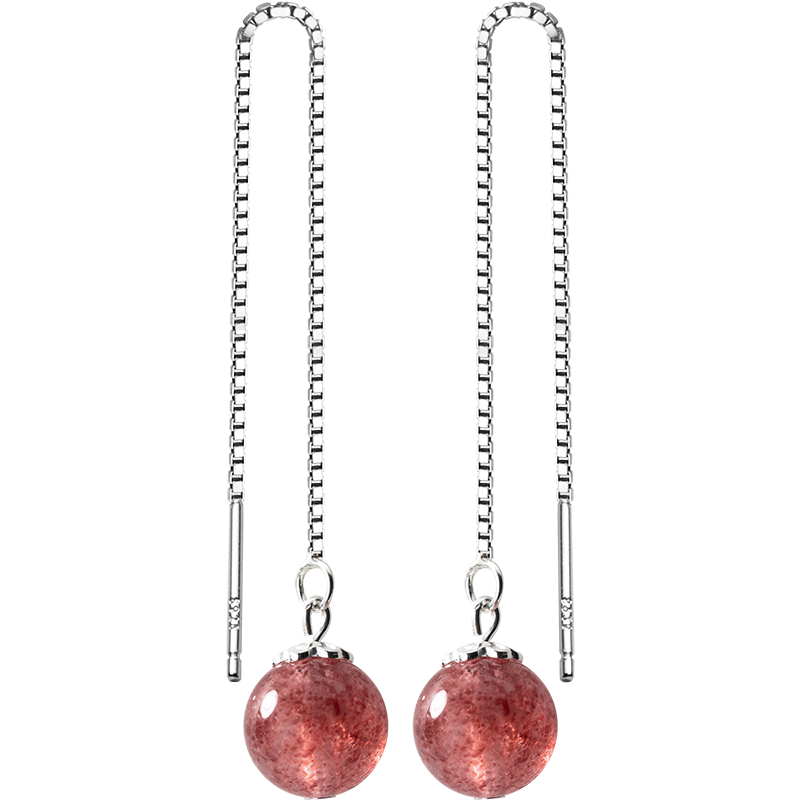 Bijoux En Argent Femme Petit Simple Fraise Personnalité Tempérament Accessoires Rose Argent