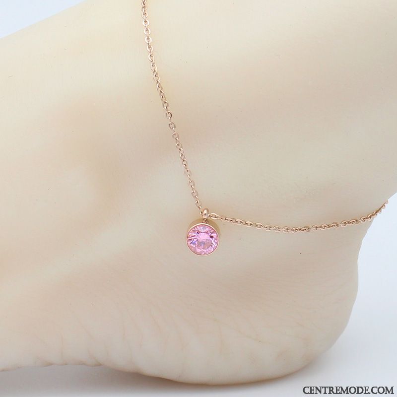 Bijoux En Argent Femme Étudiant Personnalité Simple Frais Tendance All-match Rose Or