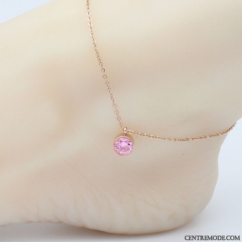 Bijoux En Argent Femme Étudiant Personnalité Simple Frais Tendance All-match Rose Or