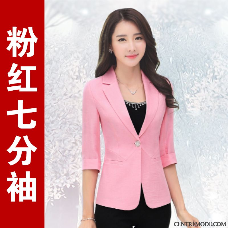 Blazer Chaud Femme Hiver Pas Cher, Blazer Femme Rouge Rose Saumon Beige Sable