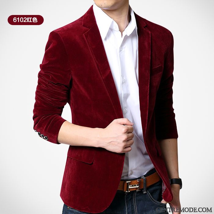 Blazer Costume Gris Homme, Blazer Costume Marron Corail Rose Choquant