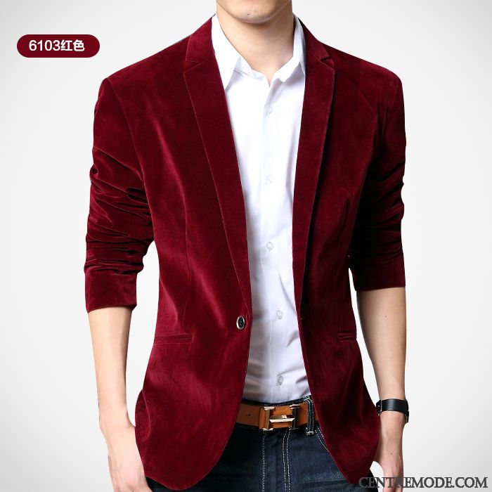 Blazer Costume Gris Homme, Blazer Costume Marron Corail Rose Choquant