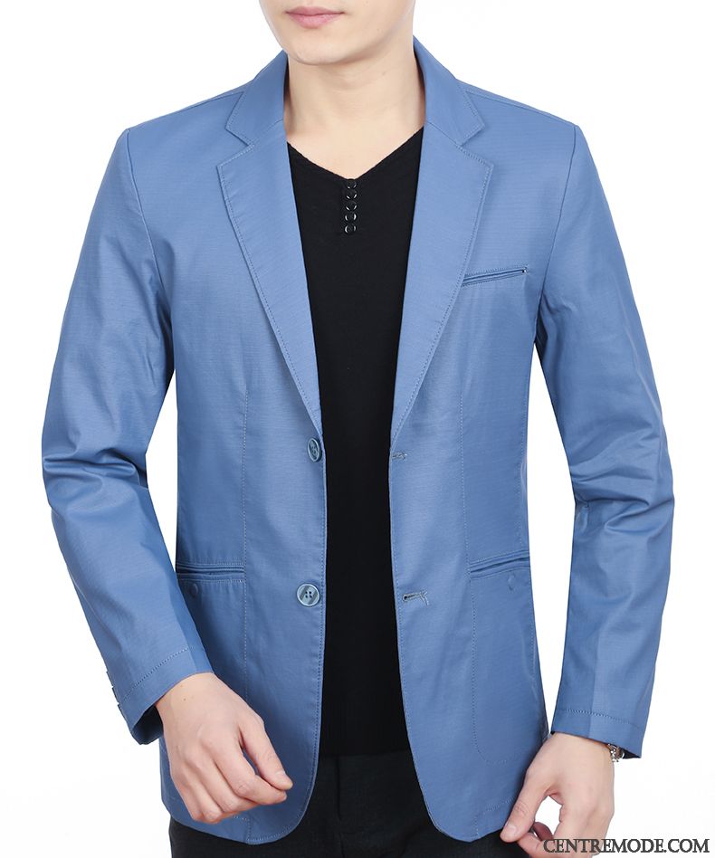 Blazer Costume Homme Cintrée Pas Cher Soldes, Costume Lin Mariage Homme Seashell Kaki