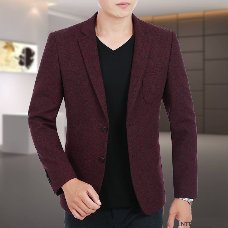 Blazer Costume Homme Cintrée Pas Cher Soldes, Costume Lin Mariage Homme Seashell Kaki