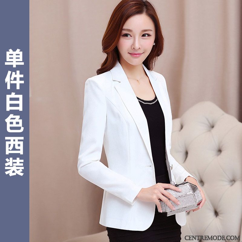 Blazer Courte Femme Habillée Pas Cher, Blazer Noir Et Blanche Femme Motor City Or