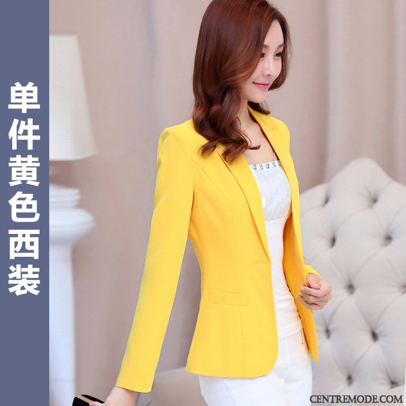 Blazer Courte Femme Habillée Pas Cher, Blazer Noir Et Blanche Femme Motor City Or