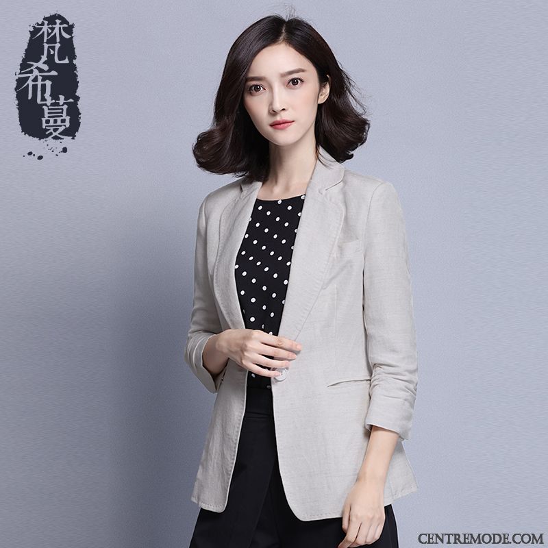 Blazer Denim Femme Lavande Neige, Blazer Noire Courte Femme