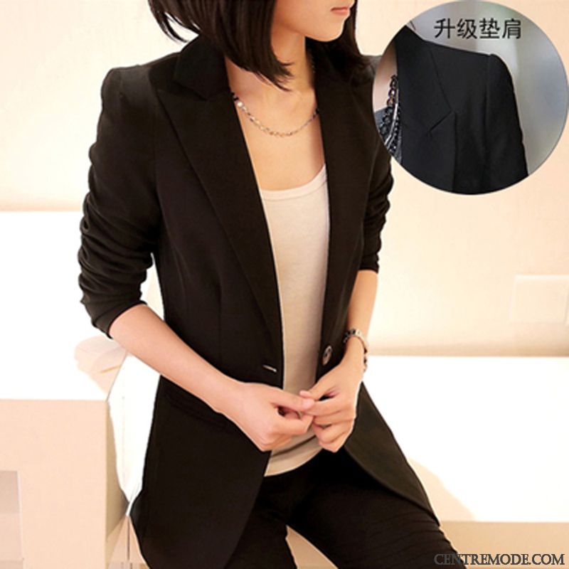 Blazer En Cuir Femme Noir France, Blazer Femme Classique Violet Tout Noir