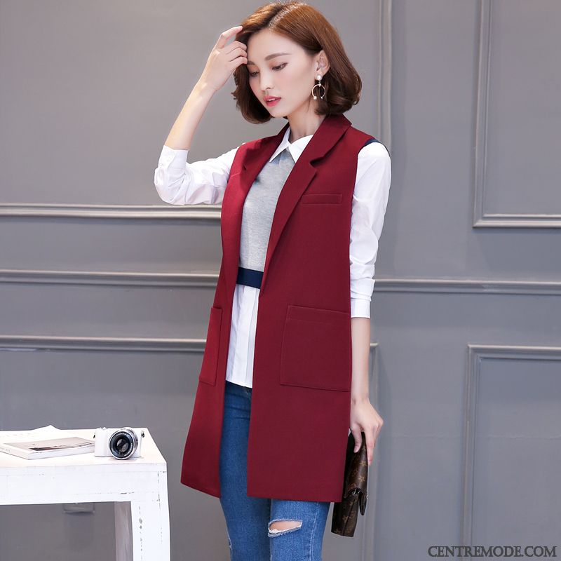 Blazer En Denim Femme Pas Cher, Blazer Hiver Femme Rouge Kaki
