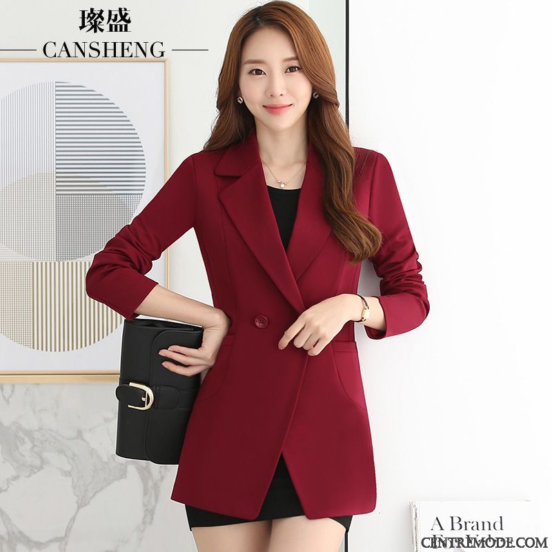 Blazer En Simili Cuir Femme Noir Rose Saumon Bleu Marin, Blazer Printemps Femme En Ligne