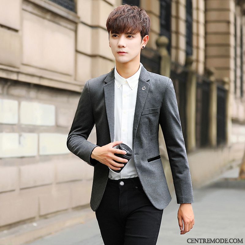 Blazer Pour Homme Pas Cher Noir Blé, Vente Costume Homme En Ligne France