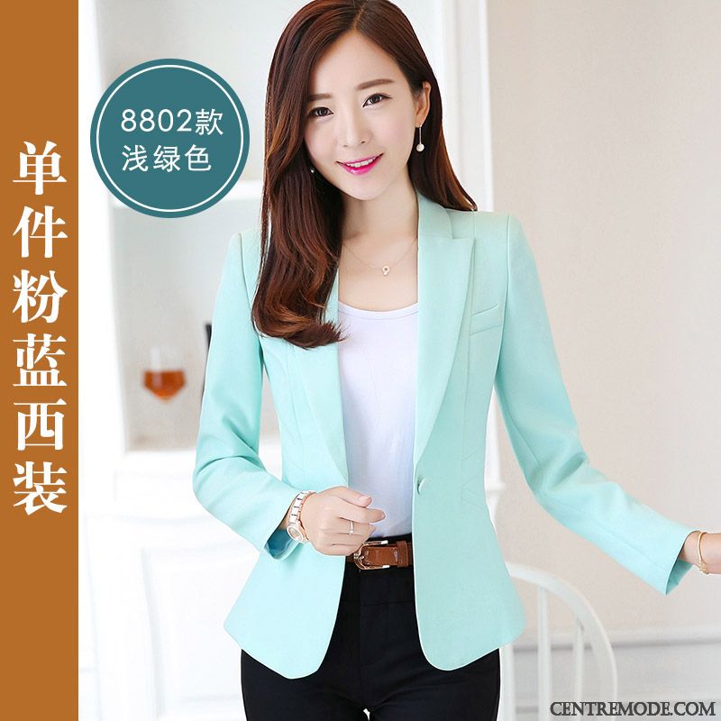 Blazer Simili Cuir Noir Femme Pas Cher, Blazer Femme Solde Hiver Peachpuff Blanc
