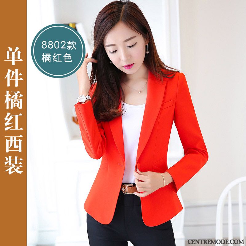 Blazer Simili Cuir Noir Femme Pas Cher, Blazer Femme Solde Hiver Peachpuff Blanc