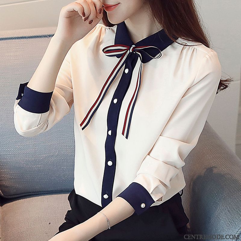 Blouse Femme Blanche Bordeaux Marine, Chemise Rayée Noir Et Blanc Femme