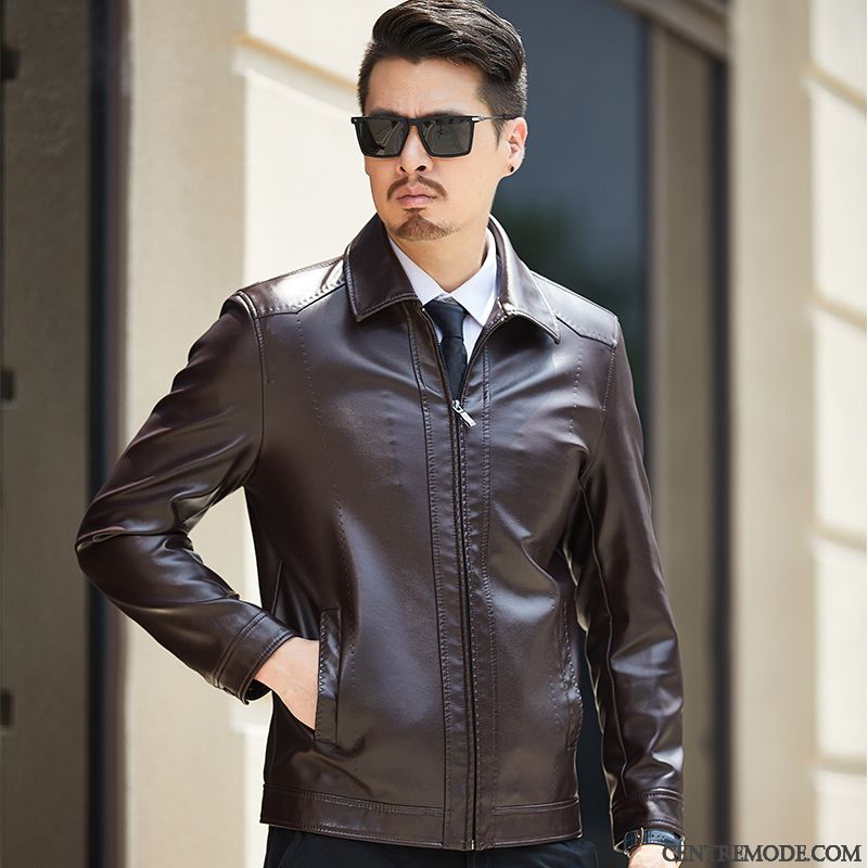 Blouson Cuir A Capuche, Blouson Homme Cuir Noir Steelblue Seashell