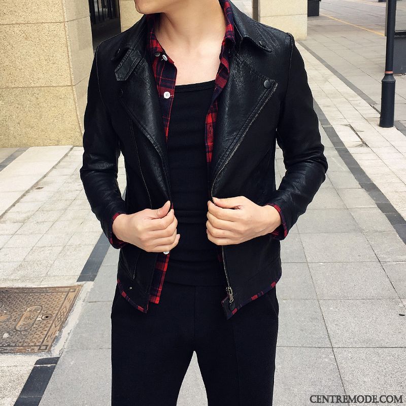 Blouson Cuir Homme Capuche Neige Bleu Cobalt, Veste En Cuir Brun Homme Pas Cher