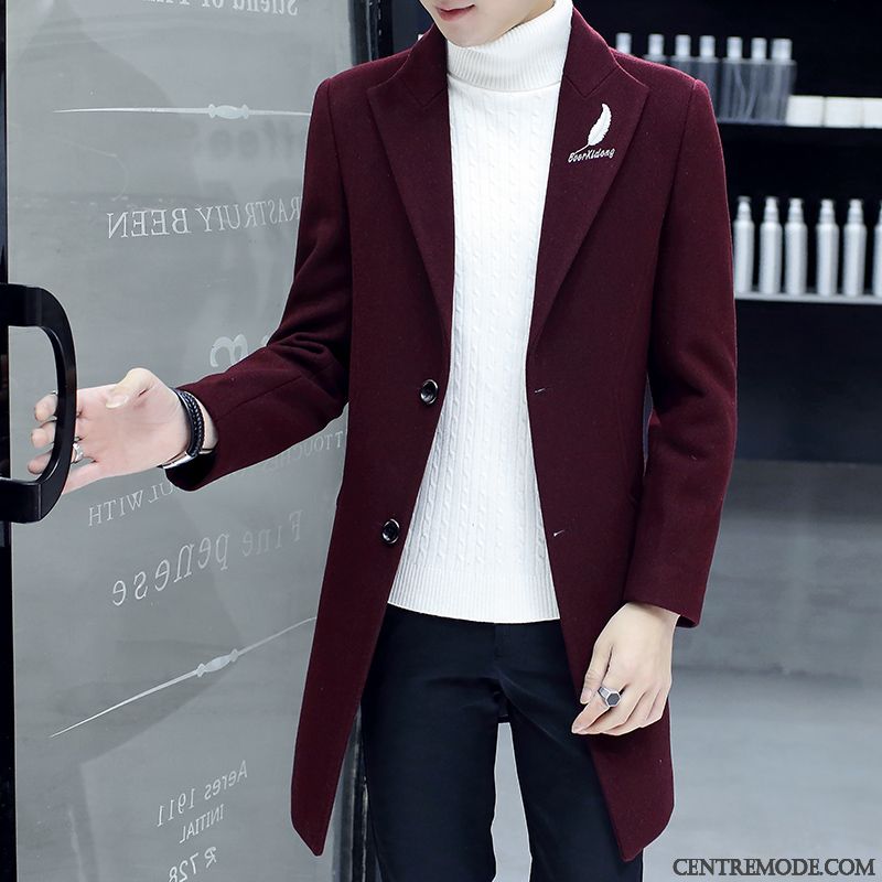 Blouson Cuir Matelassé Homme, Manteau Hiver Homme Or Écarlate