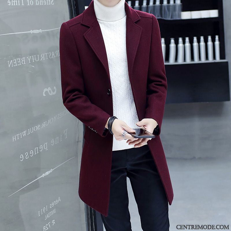 Blouson Cuir Matelassé Homme, Manteau Hiver Homme Or Écarlate