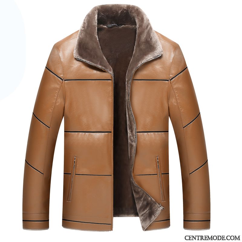 Blouson Cuir Matelassé Homme Seashell Sarcelle, Blouson Simili Cuir Homme Marron En Ligne